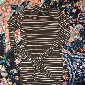 Striped turtleneck long sleeve